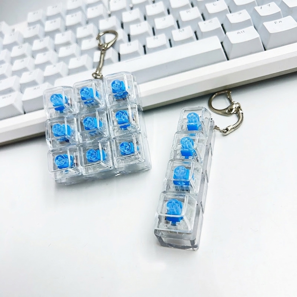 Gaming Keyboard Tester - Mini Mechanical Switch Fidget Toy Keychain
