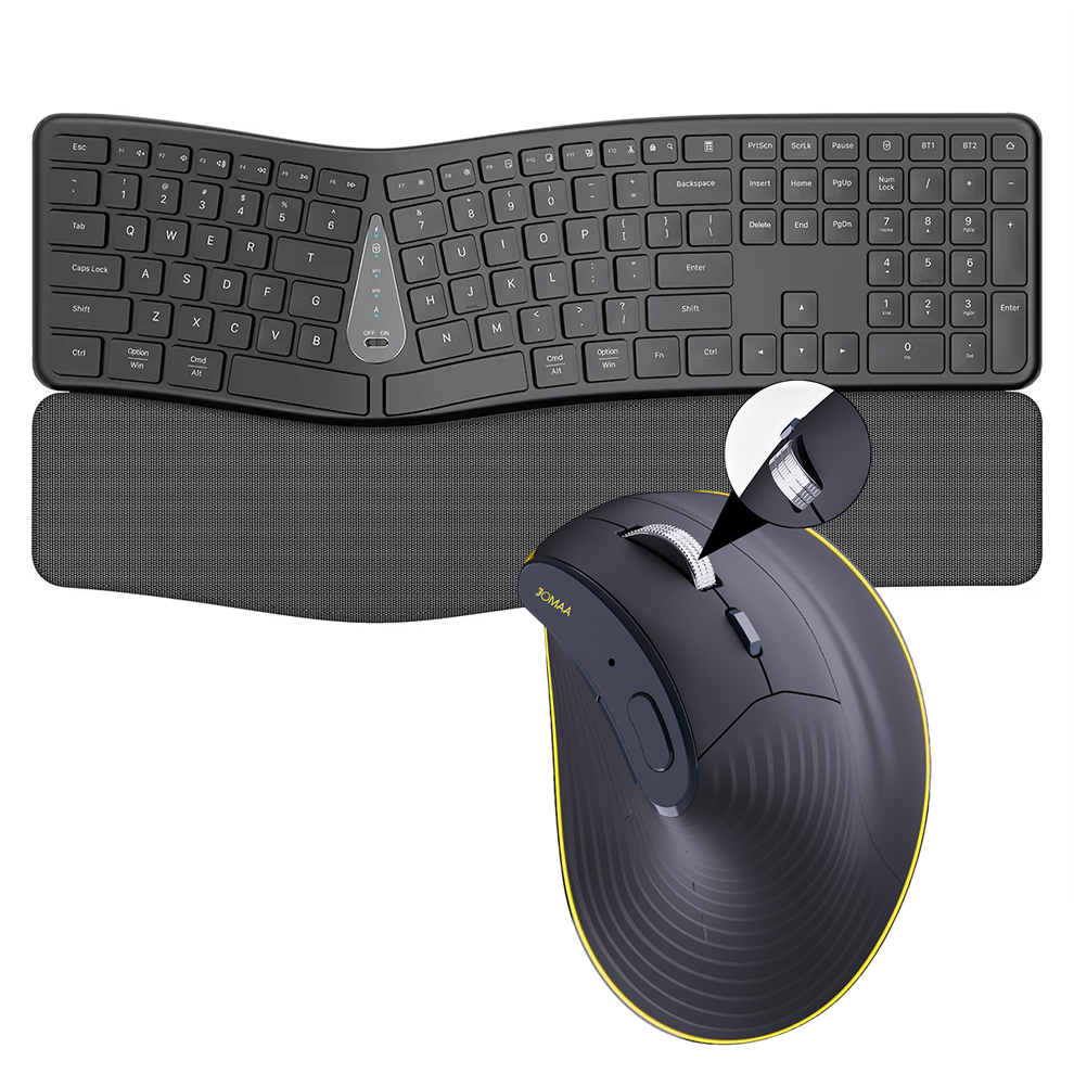 Gaming Keyboard And Mouse Wireless - 2.4G Wireless Keyboard Mouse Combo,Comfortable Natural