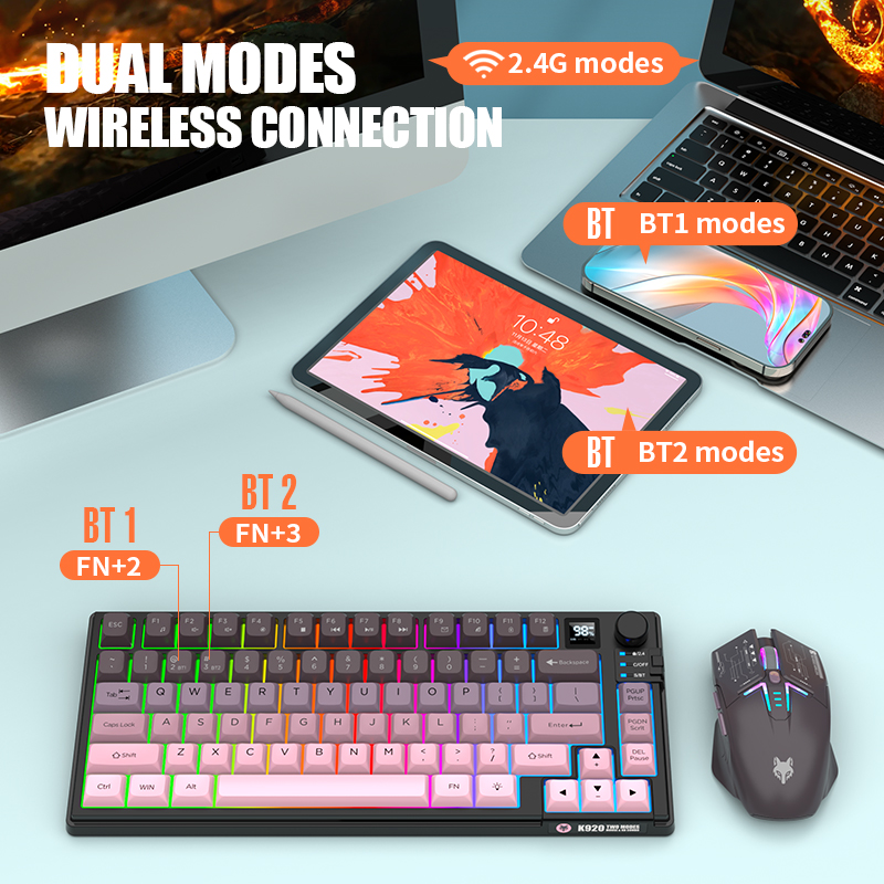 2.4G Dual-Mode Bluetooth Wirel - Gaming Keyboard And Mouse Wireless 评论和价格