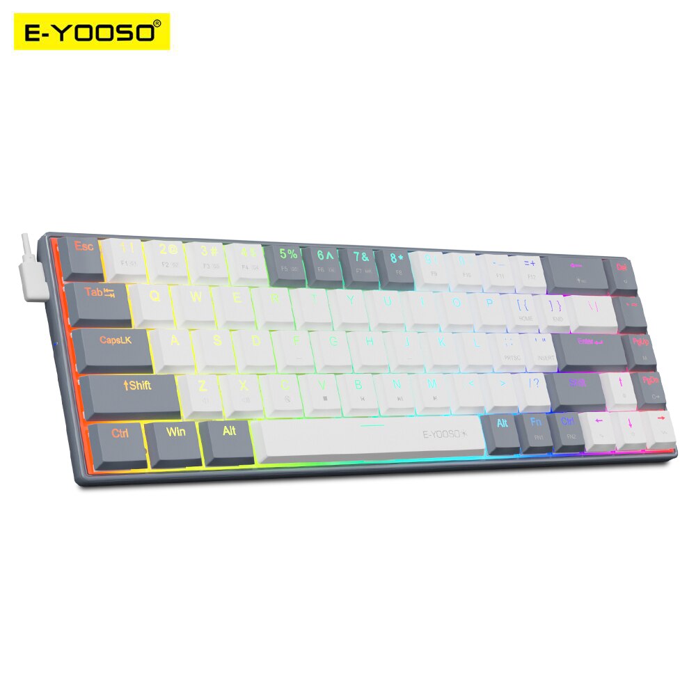 E-YOOSO A68 RGB Mini Slim USB  - Gaming Keyboard Budget 评论和价格
