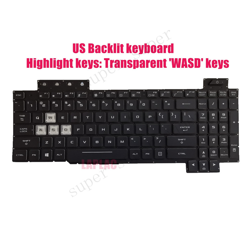 SSS+ US Backlit keyboard for A - Gaming Keyboard Asus 评论和价格