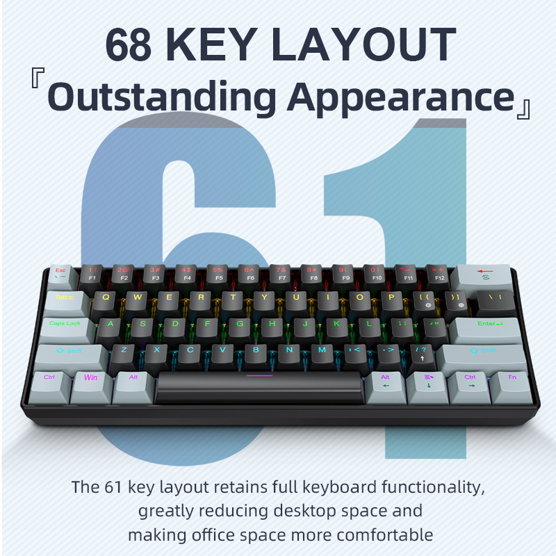 APAYADO K61 Mini Mechanical Ke - Gaming Keyboard No Rgb 评论和价格