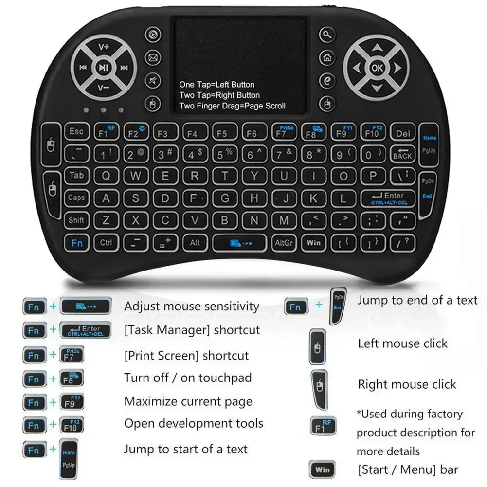 Cool Backlit I8 Mini Air Mouse - Gaming Keyboard And Mouse Wireless 评论和价格