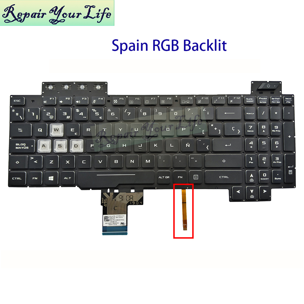 UK Spain French AZERTY Keyboar - Gaming Keyboard Asus 评论和价格