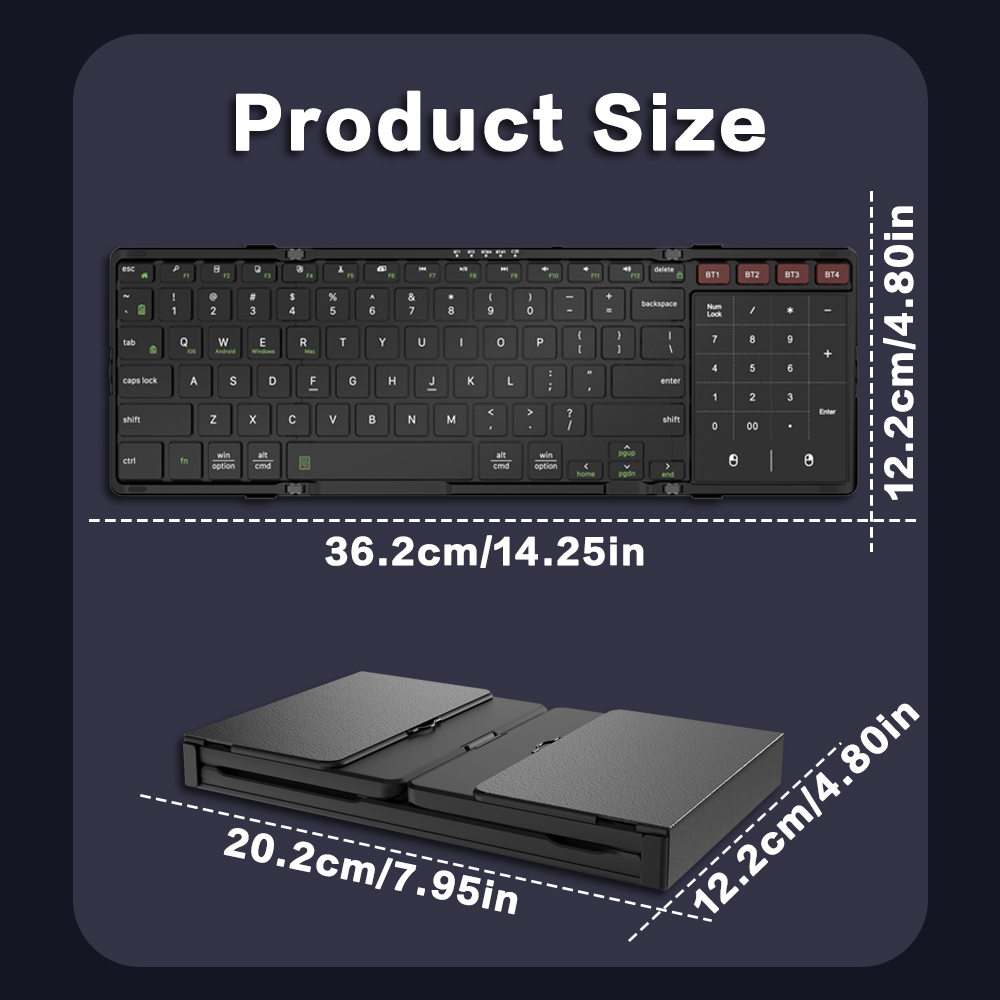 JOMAA Foldable Bluetooth Keybo - Gaming Keyboard Budget 评论和价格