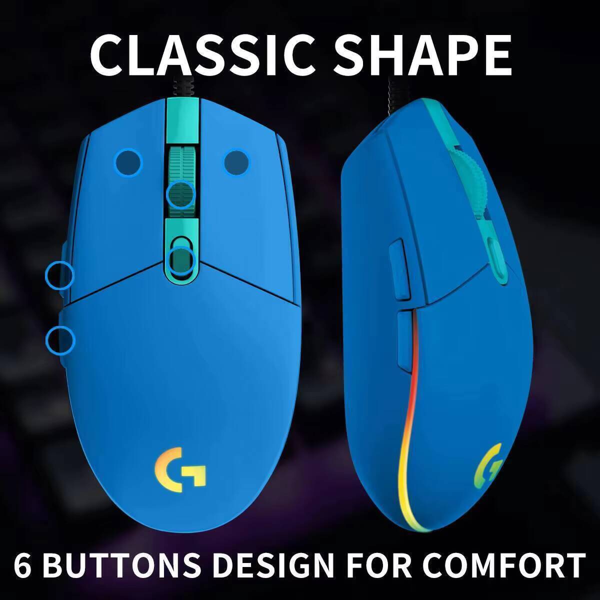 Logitech G203 Prodigy Wired Ga - Logitech Mouse G203 评论和价格
